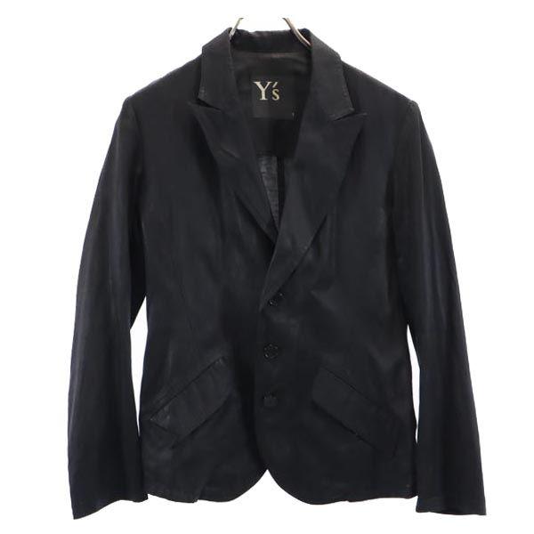 Y's Made in Japan Linen Blend tailored jacket 2 black Women Used