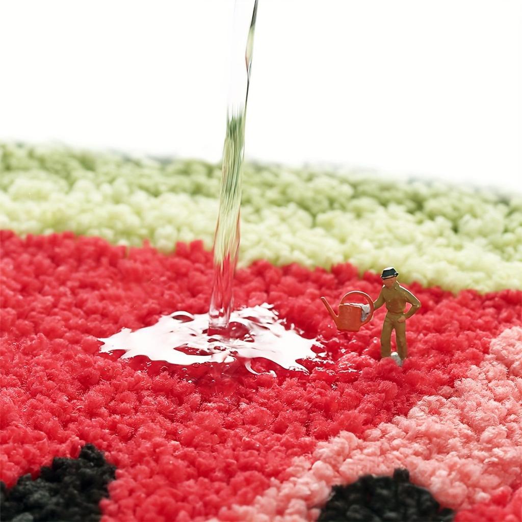 Badezimmer Teppichmatte, Extra Weicher Saugfähiger Premium Badezimmerteppich, Halbrunde Badezimmermatte, Rutschfeste Bequeme Badematte für Badezimmerboden, Waschbecken, Badewanne