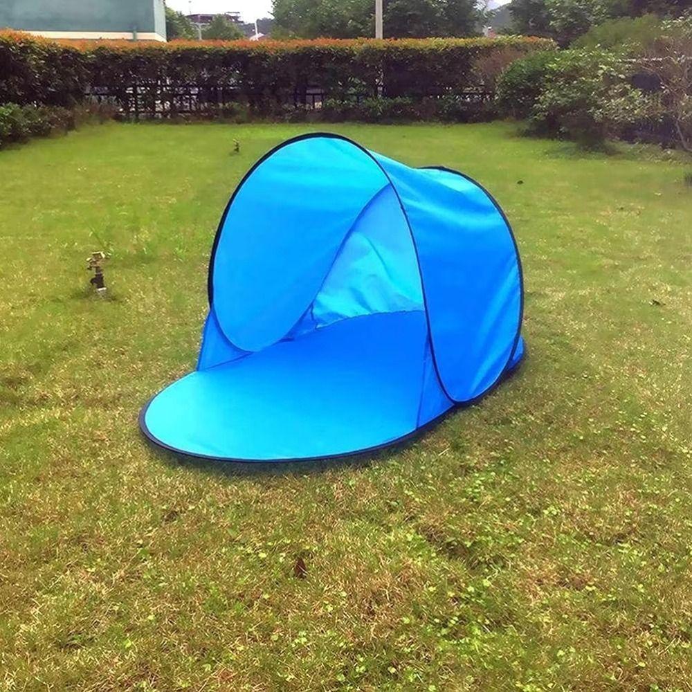 Instant Pop-up Small Folding Tent Silver Coated Mini Beach Headrest Sun Shelter  Camping