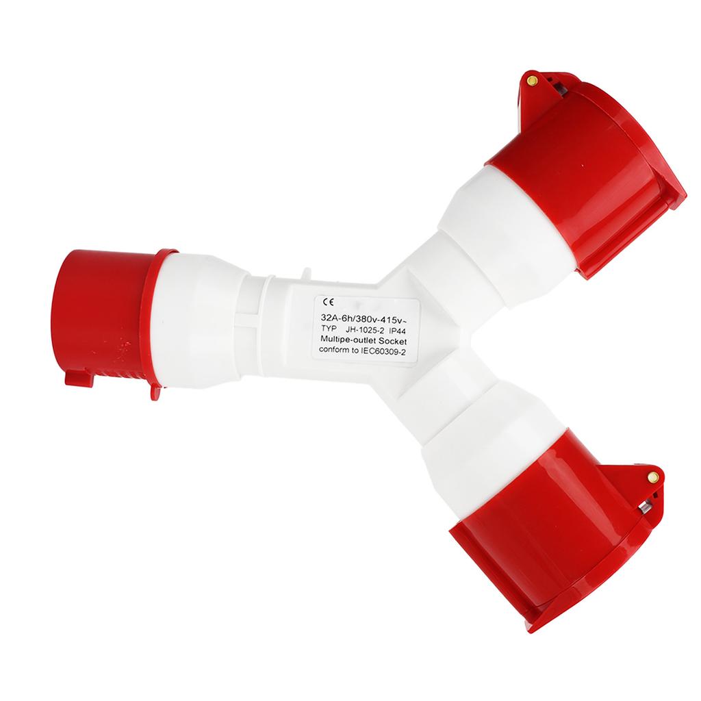 Y Shaped Industrial Plug IP44 Waterproof Industrial Socket Connector Site Aviation Plug 5Pin 3P+N+E 380‑415V 32A