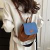 New personality retro cute high value denim fashion trend girl foreign style backpack small backpack women