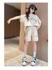 Summer 2025 Girls' Fashion Streetwear: Big Kids' Sporty Two-Piece Short-Sleeve Set