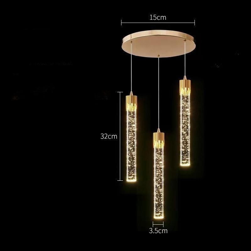 Modern Crystal Pendant Lamps Home Decor Bedside Hanging Light for Living Room  Bedroom Ceiling Chandelier Lights