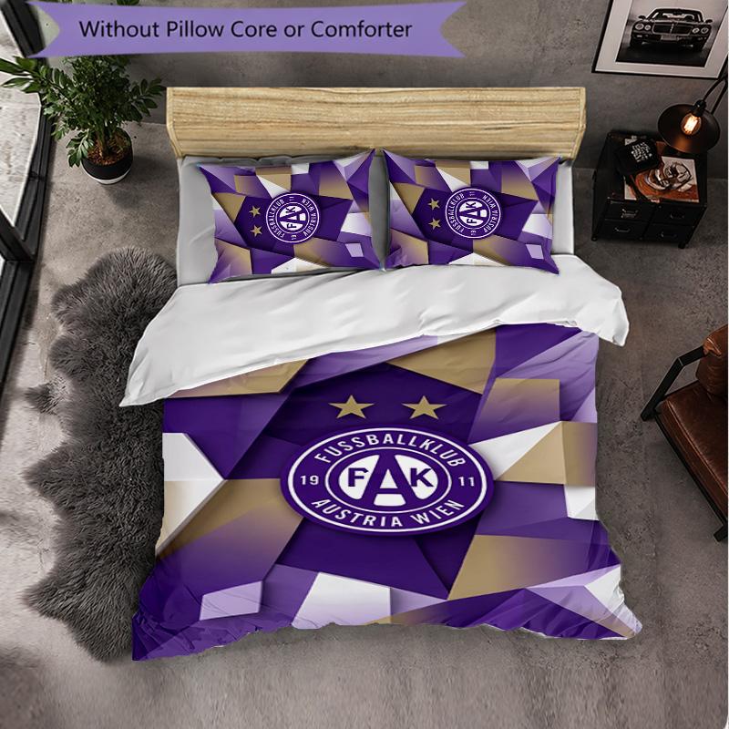 Austria Wien FC Themed Bedding 3Pcs Duvet Cover Set Decorative Bed Linen For Teen Room Home Decoration