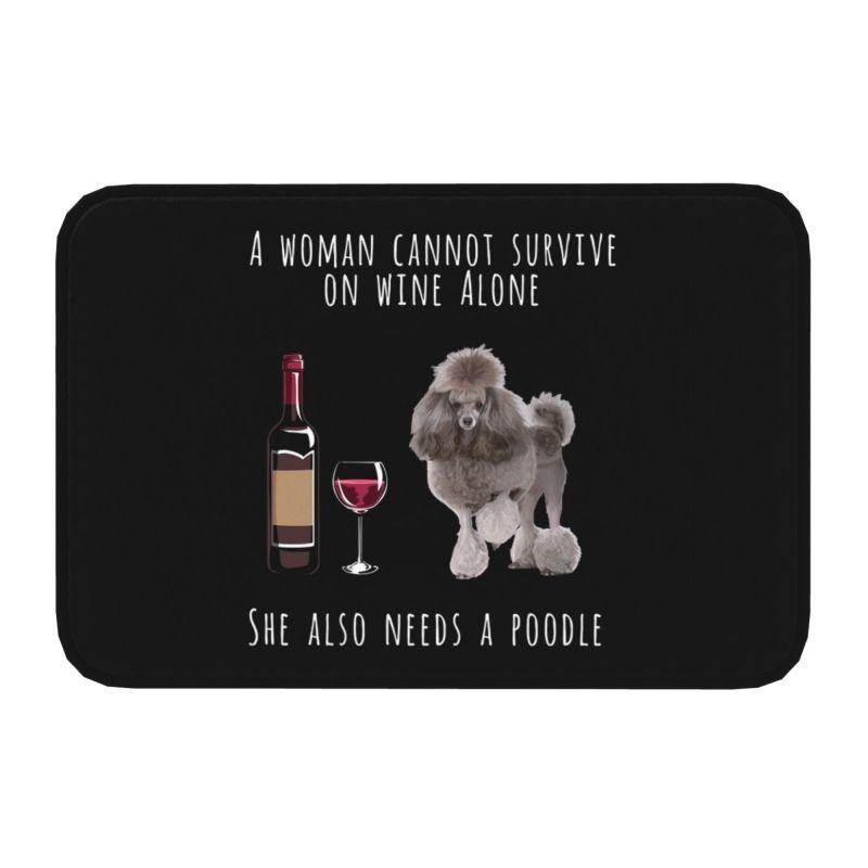 Starry Night Poodle Entrance Door Mat Anti-Slip Kitchen Bathroom Cute Pet Puppy Floor Bedroom Home Decor Rug Entrance Carpet Rug