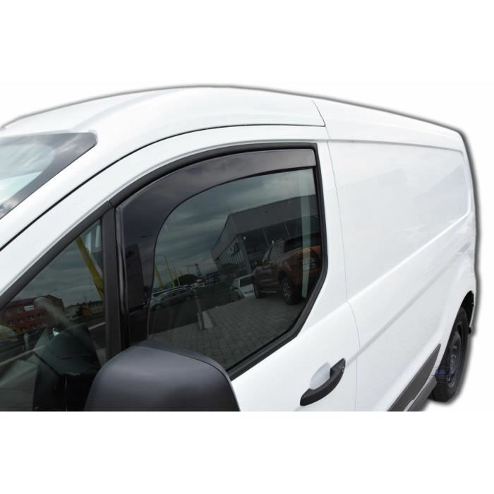 Air Deflectors - J&J AUTOMOTIVE - Ford Transit Connect - Smoked - Reinforced Acrylic - Easy Installation
