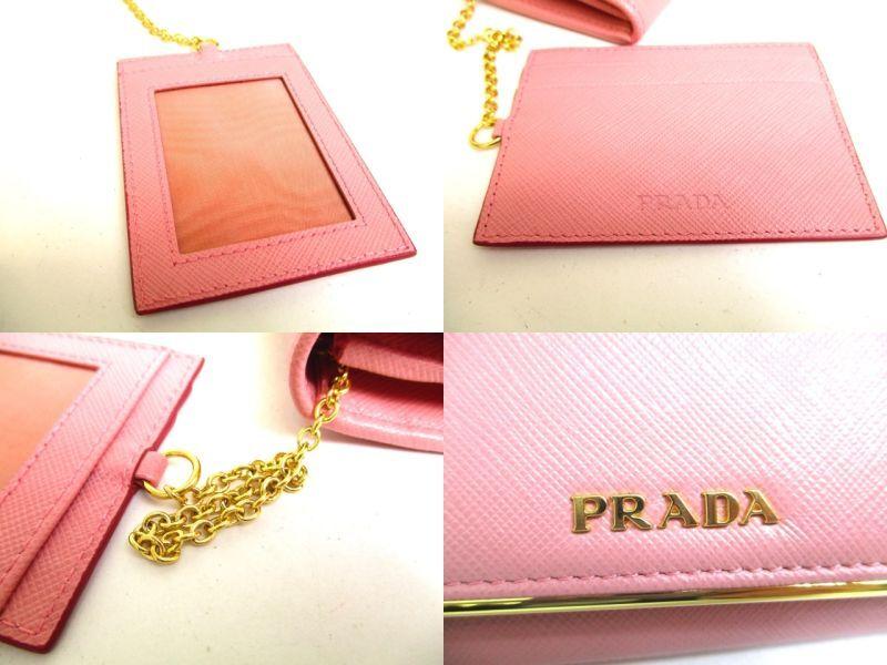 Authentic PRADA Saffiano Metal Pink Leather Bifold Long Flap Wallet #a126  Refurbished