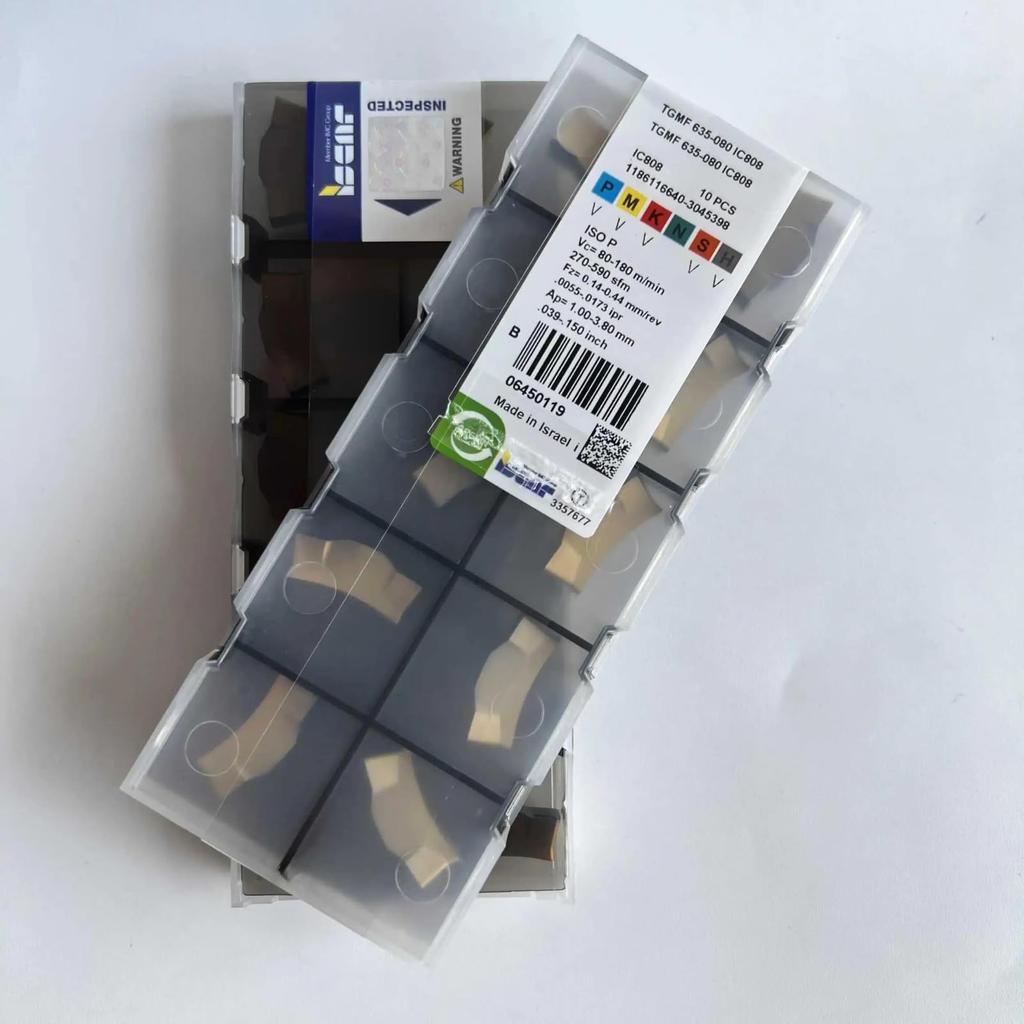 ISCAR / TGMF635-080 IC808 /Industrial indexable Carbide Inserts 10 PCS