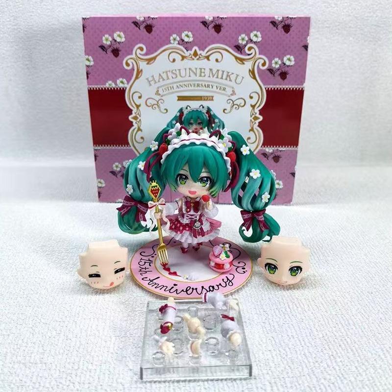 

12 см Хацунэ Мику Клубничный Торт Nendoroid #1939 Фигурка Действия 15-летие Настольное Украшение Модель Игрушки Коллекционные Подарки with box