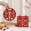Tradition Chinese Red Happy, Wall Table Wooden Ornaments New House Supplies