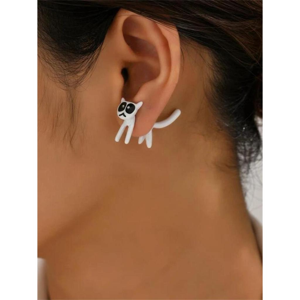 Imitation Animal Biting Stud Earrings Women Shark Fresh Accessories  Ear Studs Gift Jewelry