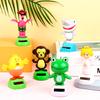 6 Pcs Solar Powered Dancing Animal Dolls Swinging Animated   Window Sun Catcher Car Decor Portable Suncatchers,Frog