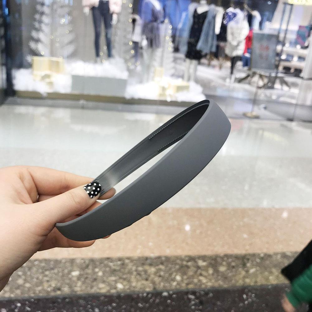 1PC Plastic Fashion Frosted Wide Headband Hair Band Headwear Bezel Hair Accessories For Woman Satin Covered Resin Hairbands