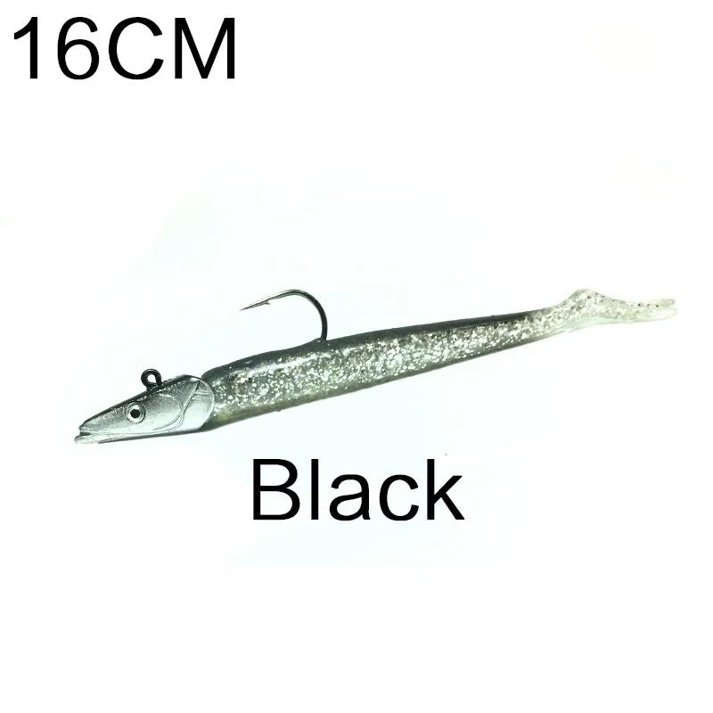 FLYSAND 11/16cm Soft Silicone Fishing Lure - Jig Fish Head Sinking Bait for Fresh & Salt Water, Natural & Vivid Body Jigging