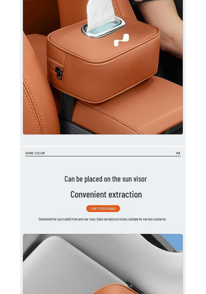 L60 Car Tissue Box Seat Back Storage Bag