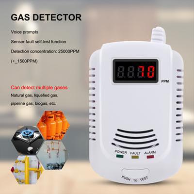 Samostatný zásuvný domácí detektor hořlavých plynů LPG Senzor úniku plynu Hlasové varování