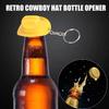 Cowboy Hat Bottle Opener Keychain Rustic Western Cap Key Ring Beer Openers Dual Function Key Chain Cowgirl Theme Party Favor