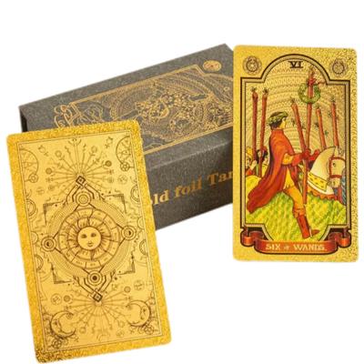 Gold Foil Tarot Prophet Tarot Cards with 78 Tarot Card Deck for Divination Classic Traditional Tarot Deck Standard for Beginners and Expert Readers