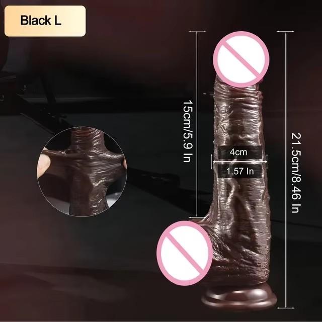 Realistischer Dildo für Frauen Echte Haut Silikon Penis Gleitende Hoden Saugnapf Schwanz 18+ Lesbische Sexspielzeuge Strap-On Dildos