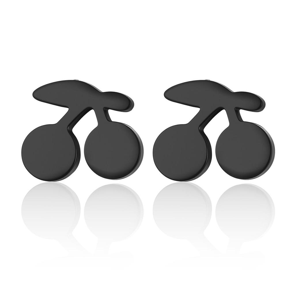 Unisex Titanium Steel Heart Stud Earrings - Simple, Elegant, Christmas Theme