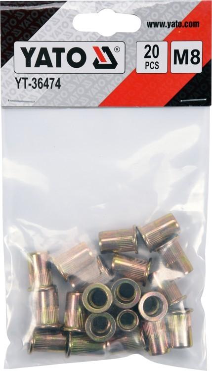 STEEL RIVET NUTS M8, 20 PCS YT-36474 YATO