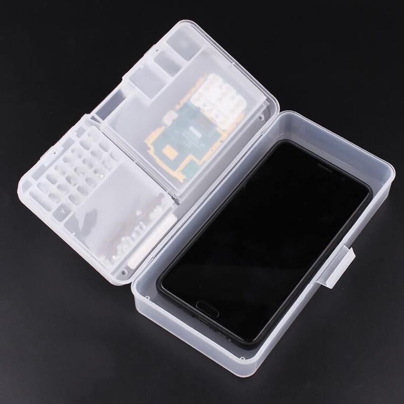 Multi-function Box with Double Layer Mobile Phone LCD Screen Mainboard IC Parts Repair Plastic Storage Box PVC Material
