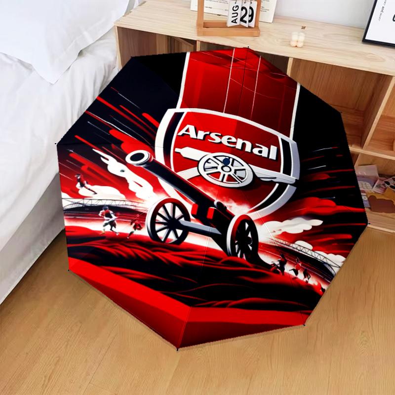1PC Arsenal Football Club Crest Printed Umbrella Folding umbrella, automatic umbrella 8-Frame for Travel, camping Fan gifts Christmas Gifts