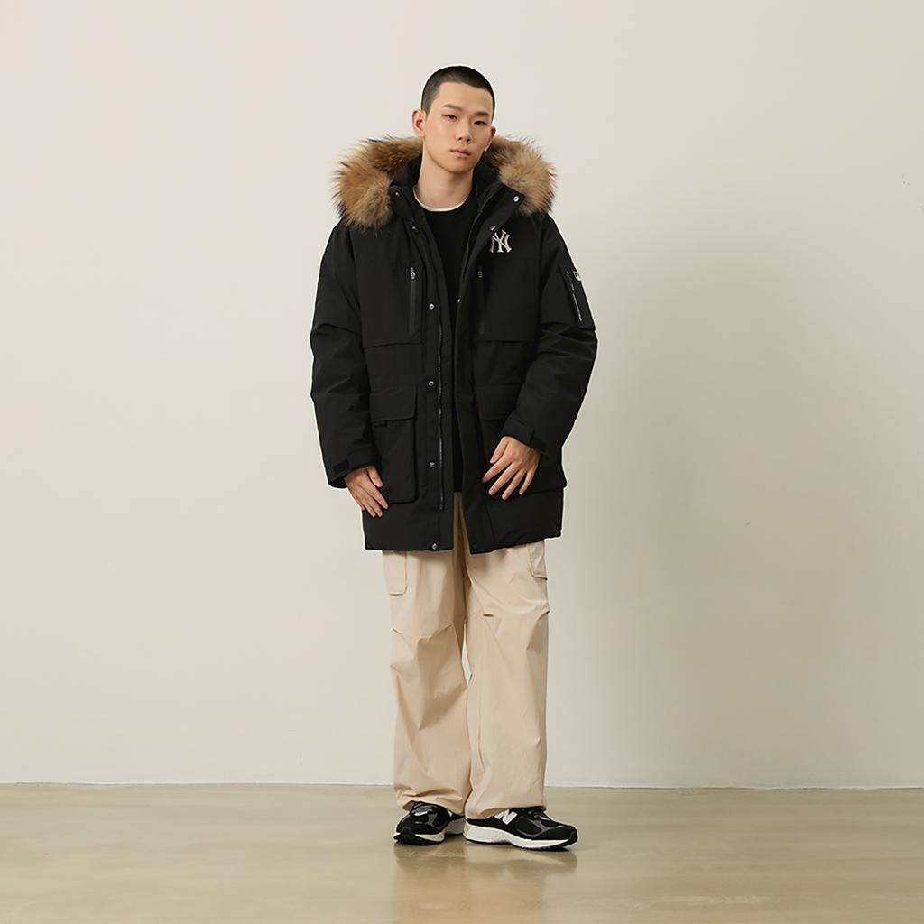 New MLB New York Yankees Basic Collection 24FW Jackets & Coats Down Jacket Unisex Black 3ADJB1346-50BKS