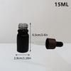 Frosted Black Glass Dropper Bottles Bright Glass Empty Dripper Pipette Bottle Plastic Lid For Essential Perfume Oil Serum