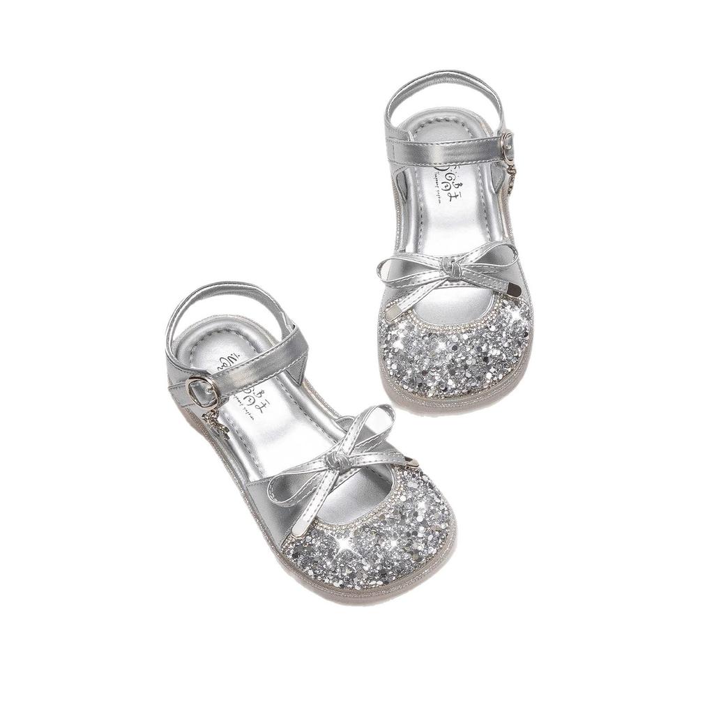 Girls Sandals Children's Princess Shoes Little Girls Crystal Shoes New Summer Soft Bottom Non-Slip Baby Girl Beach Shoes