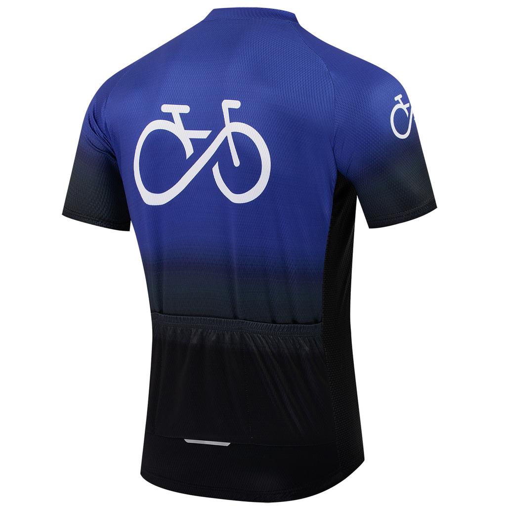 Road Bike Cycling Suit Men's Summer Quick-drying Breathable Bicycle Cycling Top Outdoor Cycling Short Sleeves