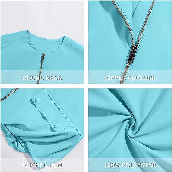 Vestă de damă fără mâneci, largă, cu buzunar și fermoar, 2024