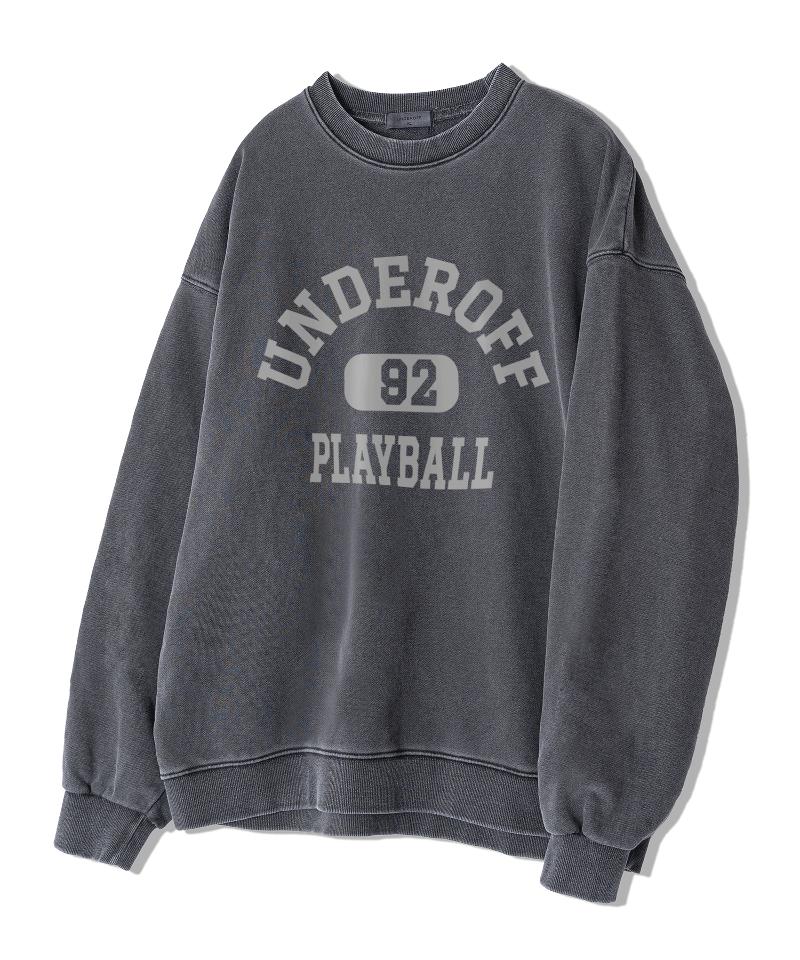 Свитшот оверсайз Playball с принтом Under Off Pigment Charcoal/Xl