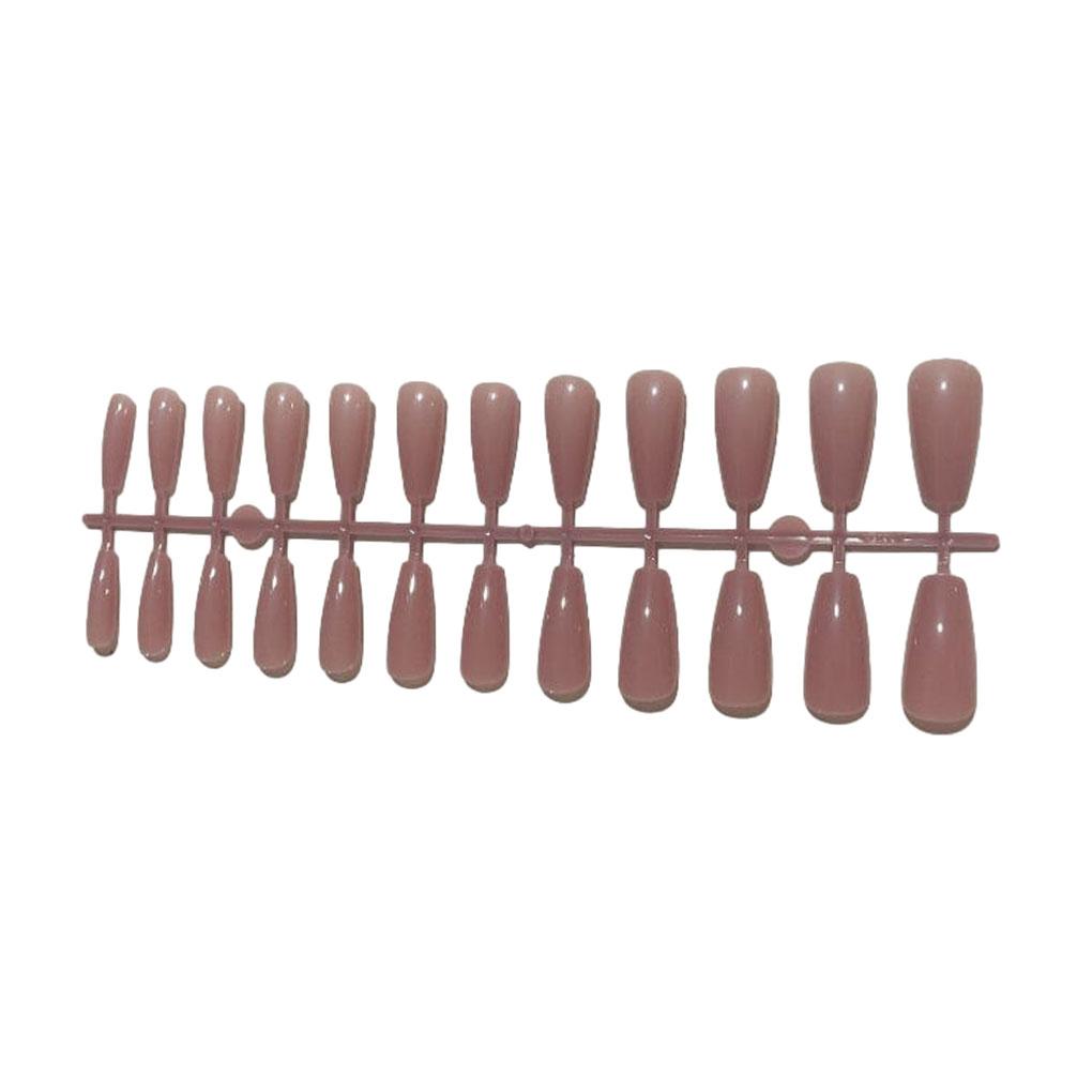 1 Set French Tip Press on Nails Toe Colorful Gloss Adhesive Tabs Full Cover Ballerina Art Decals Salon DIY Supplies Gifts