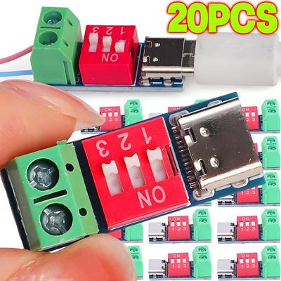 Typ-C PD QC Trigger 5V~20V Wählschalter Einstellung DC Spannungs-Stromversorgungsmodul Wählschalter Spannung Schnelllade-Täuschungsmodul