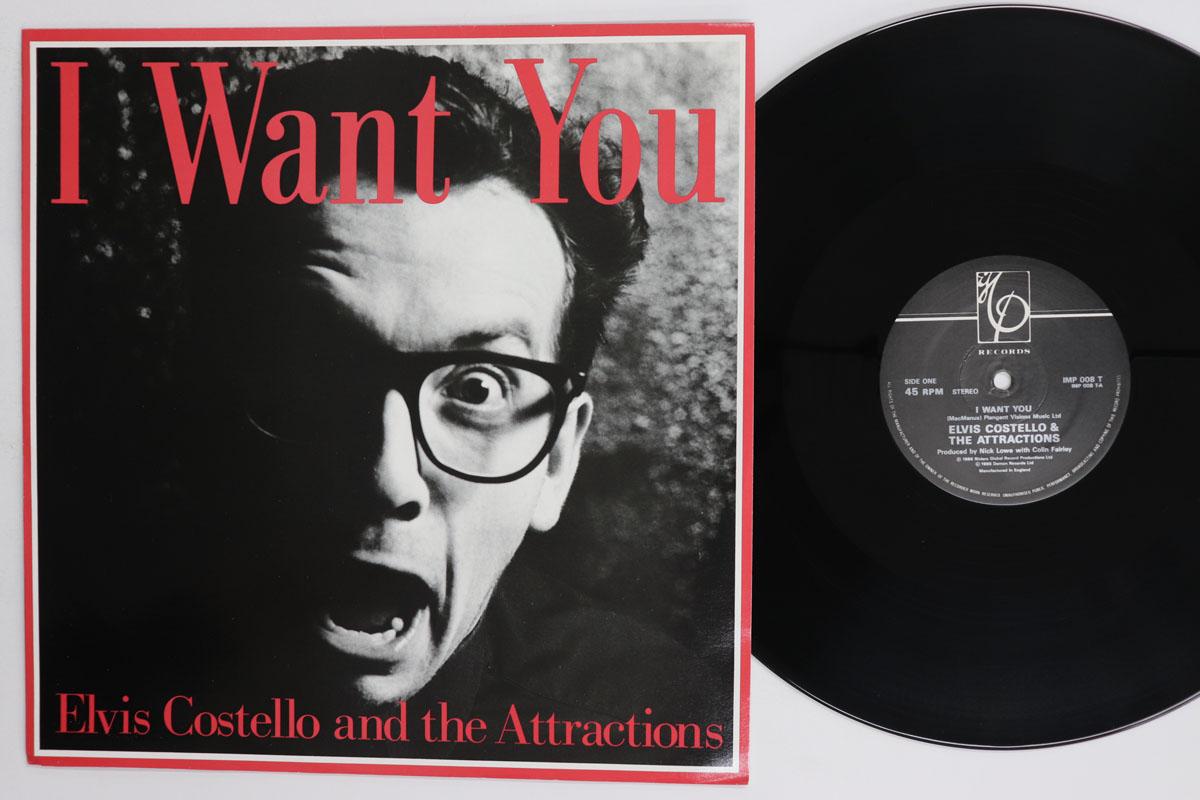 

12inch Record ELVIS COSTELLO THE ATTRACTIONS I Want You IMP008T Imp Records 1986 UK Pop Used