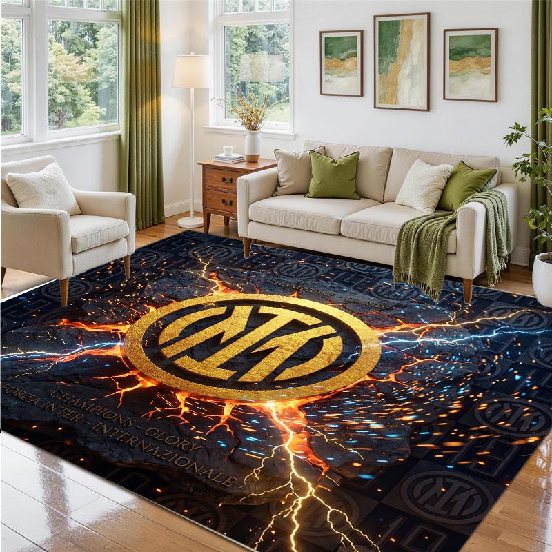 Borussia Dortmund Design Crystal Velvet Rug Soft Decorative Mat for Bedroom Entrance