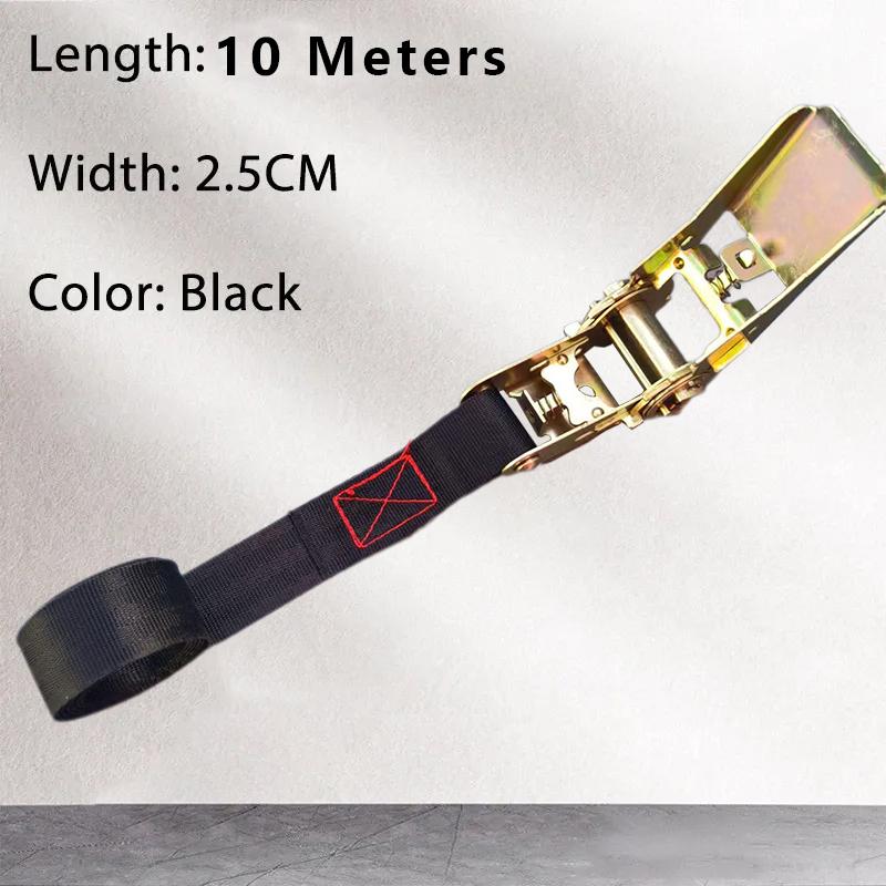 Outdoor Binding Straps With Ratchet Tensioner Self-Locking Binding Fixed Brake Rope Bundle Multi-Purpose