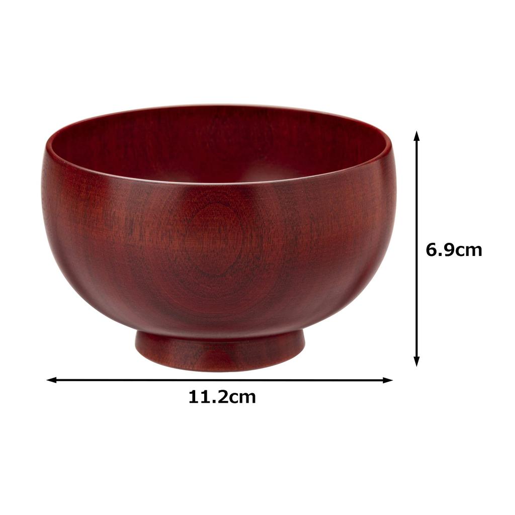 Shirasagi Mokkou Yamanaka Lacquerware Shirasagi Mokko Soup Bowl, Medium, Approx. 11cm, Cherry Blossom Design, Lacquer Red, Made In Japan