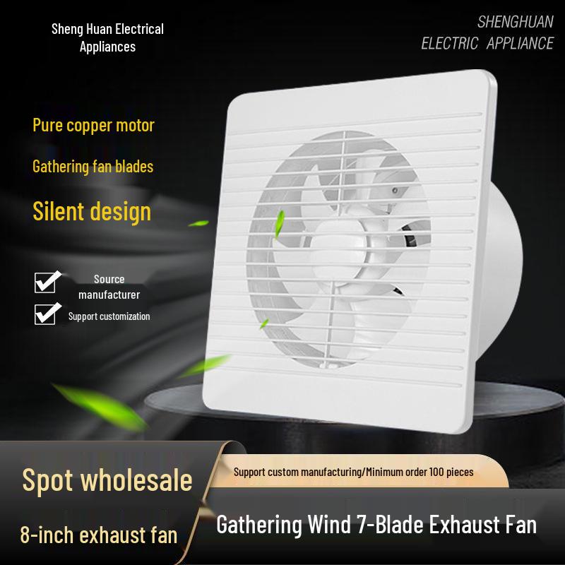 8" Rund Badrums- & Köksfönster Fläkt