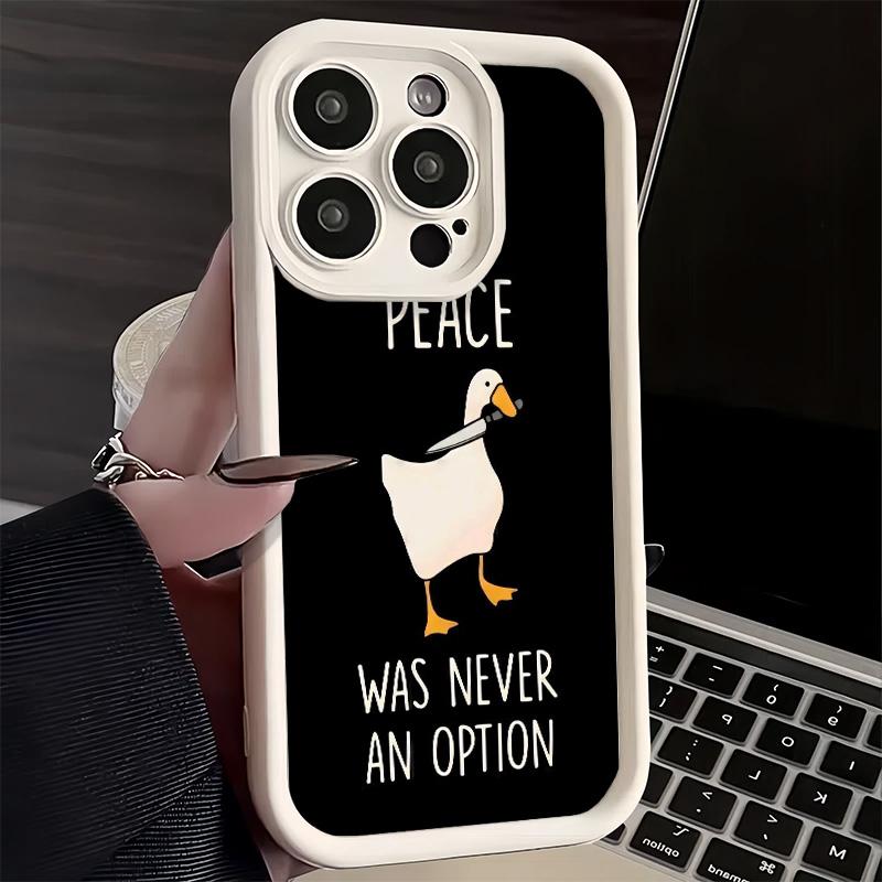 Phone Case for iPhone 17 Air 16E 15 16 Pro Max Funny Cartoon Goose Game Cover 14 Plus 13 12 Mini Soft Shell Silicone Fundas