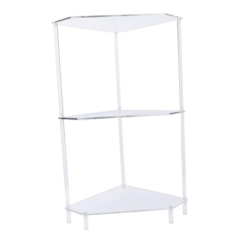 3 Tier Triangular Acrylic Corner Side Table Small Corner Side Table Bathroom Organizer Water