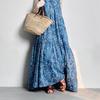 Super Good-looking, Unique and Beautiful Skirt Women's New Summer Printing Literary Holiday Style Long Suspender Dress