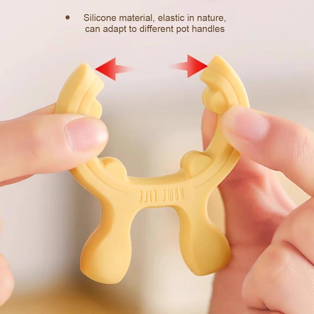 Food Grade Silicone Spoon Home Kitchen Holder Clip Multifunctional Clip Spoon Holder Anti Scald and Anti Overflow Storage Rack