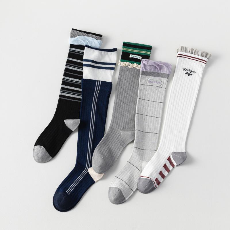 Slimming Grey Calf Socks for Spring & Summer, Breathable Long Socks with Miu Bud Opening, Ideal for Argan Shoes