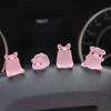Lovely Car Center Console Ornaments Office Car Interior Accessories Creative Pigs Doll Animal Statue Car Supplies