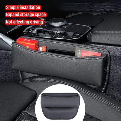 Multifunction Car Seat Gap Organizer Storage Box Leather Universal Crevice Side Driver Front Auto Seat Gap Filler Phone Holder