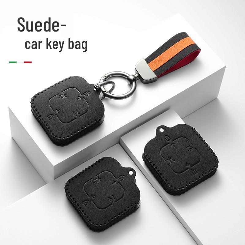 High-Quality Suede Key Case and Keychain for Zeekr 001/007/X/7X Bluetooth Models