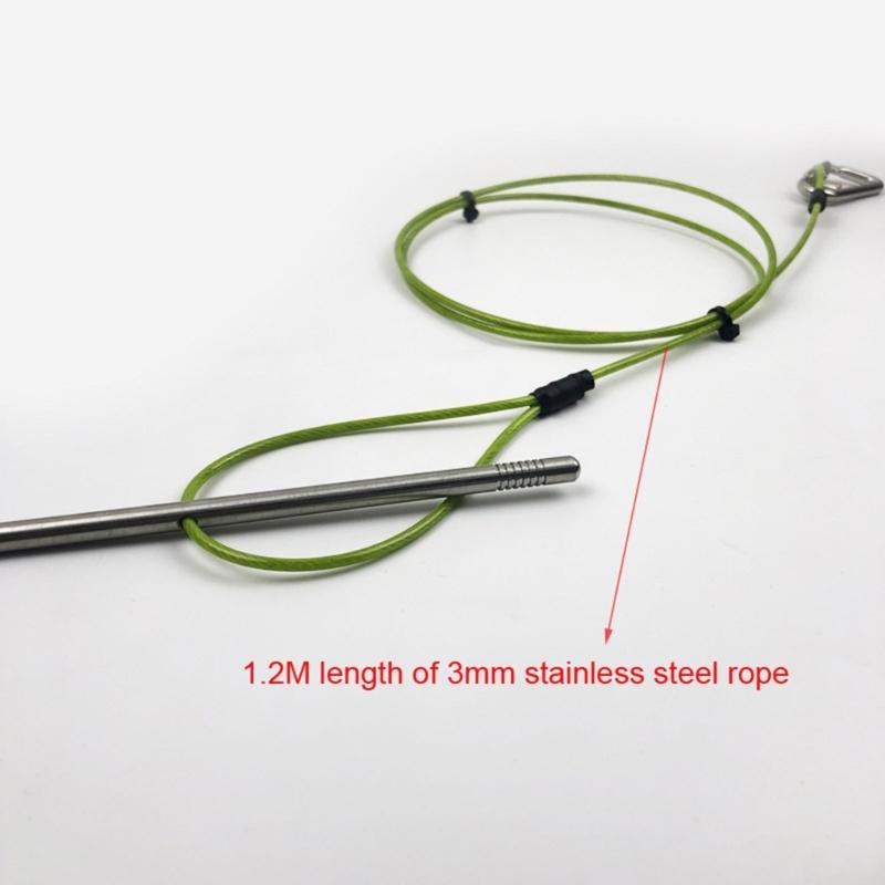 Stringer Fish Holder Kayak Fishing Big Game Fish Needle Hook for Diving Fish Stringer with Clip and Stainless Cable