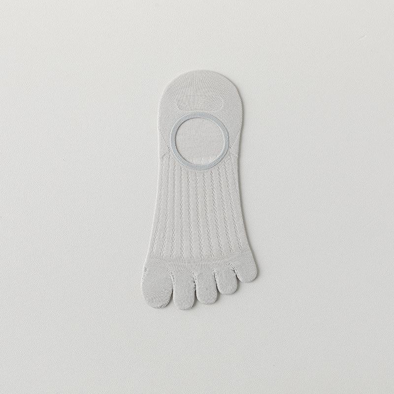 Five-finger Socks, Women's Boat Socks, Summer Invisible Shallow-mouthed Anti-odor, Sweat-absorbing, Anti-slip, Low-top Split-toe Socks, Short Leg